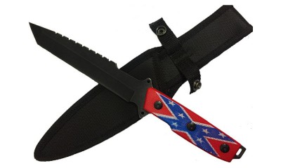 Falcon 9" Overall Hunting Knife Confederate Flag KC58251CF-1