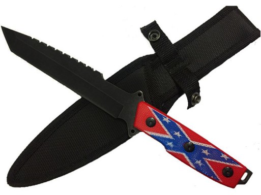 Falcon 9" Overall Hunting Knife Confederate Flag KC58251CF-1