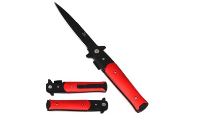 Falcon 8" Red Handle Spring Assisted Knife KS1117BRD