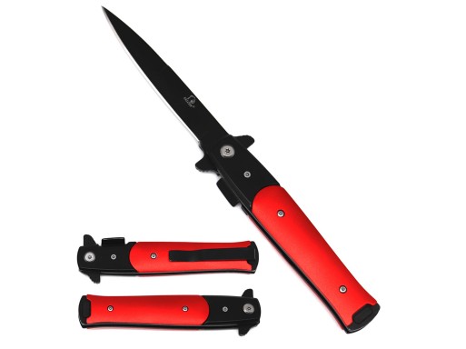 Falcon 8" Red Handle Spring Assisted Knife KS1117BRD