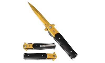 Falcon 8" Gold BladeSpring Assisted Knife KS1117GBK