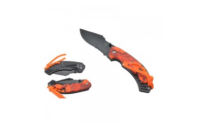 Falcon 8" Assisted Knife Camo ABS Handle & Paracord KS2847OR