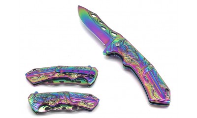 Falcon Spring Assisted Knife Dragon Handle KS30259RB