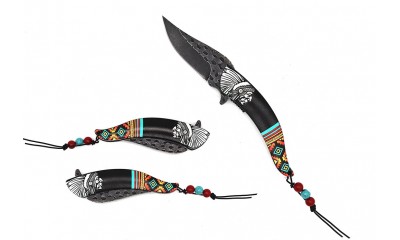 Falcon Native American Chief Spring Assisted Knife KS31237BK 