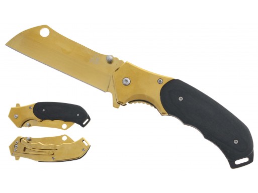 Falcon Gold Sheep Foot Blade Spring Assisted Knife KS3301GB