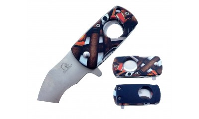 Falcon Spring Assisted Pocket Knife Cigar Cutter KS33217CG