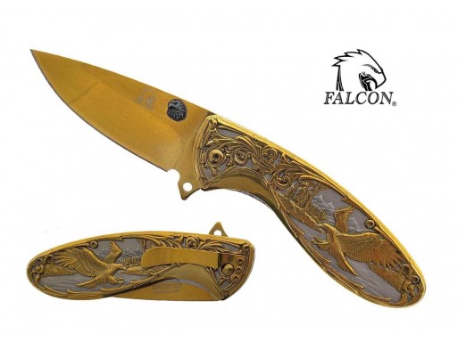 Falcon 7.75" Spring Assisted Knife KS3607GD